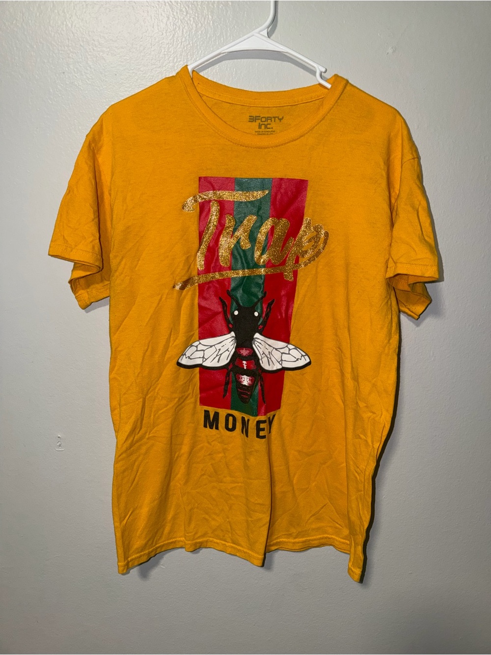 Men’s Yellow 'Trap Money' Graphic Tee